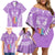 personalised-kia-kaha-te-reo-maori-family-matching-off-shoulder-short-dress-and-hawaiian-shirt-hei-tiki-mix-koru-purple