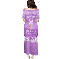Personalised Kia Kaha Te Reo Maori Puletasi Hei Tiki Mix Koru - Purple LT7 - Polynesian Pride