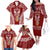 personalised-kia-kaha-te-reo-maori-family-matching-off-shoulder-long-sleeve-dress-and-hawaiian-shirt-hei-tiki-mix-koru-red