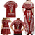 personalised-kia-kaha-te-reo-maori-family-matching-off-shoulder-long-sleeve-dress-and-hawaiian-shirt-hei-tiki-mix-koru-red