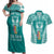 personalised-kia-kaha-te-reo-maori-couples-matching-off-shoulder-maxi-dress-and-hawaiian-shirt-hei-tiki-mix-koru-teal