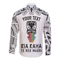 personalised-kia-kaha-te-reo-maori-long-sleeve-button-shirt-hei-tiki-mix-koru-white