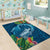 Outrigger Canoe Blue Area Rug On The Waves