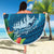 Outrigger Canoe Blue Beach Blanket On The Waves