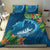 Outrigger Canoe Blue Bedding Set On The Waves