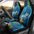 Outrigger Canoe Blue Car Seat Cover On The Waves