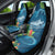 Outrigger Canoe Blue Car Seat Cover On The Waves