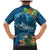 Outrigger Canoe Blue Family Matching Mermaid Dress and Hawaiian Shirt On The Waves