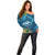 Outrigger Canoe Blue Off Shoulder Sweater On The Waves