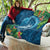 Outrigger Canoe Blue Quilt On The Waves