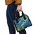 Outrigger Canoe Blue Shoulder Handbag On The Waves