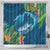 Outrigger Canoe Blue Shower Curtain On The Waves