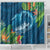 Outrigger Canoe Blue Shower Curtain On The Waves