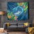 Outrigger Canoe Blue Tapestry On The Waves