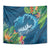 Outrigger Canoe Blue Tapestry On The Waves