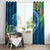 Outrigger Canoe Blue Window Curtain On The Waves