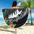 Outrigger Canoe Black Beach Blanket On The Waves