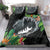 Outrigger Canoe Black Bedding Set On The Waves