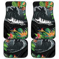 Outrigger Canoe Black Car Mats On The Waves LT7 - Polynesian Pride