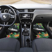 Outrigger Canoe Black Car Mats On The Waves LT7 Set 2pcs - Front Black - Polynesian Pride