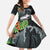 Outrigger Canoe Black Family Matching Long Sleeve Bodycon Dress and Hawaiian Shirt On The Waves