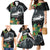 Outrigger Canoe Black Family Matching Mermaid Dress and Hawaiian Shirt On The Waves