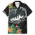 Outrigger Canoe Black Family Matching Off Shoulder Maxi Dress and Hawaiian Shirt On The Waves