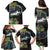 Outrigger Canoe Black Family Matching Puletasi and Hawaiian Shirt On The Waves