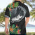 Outrigger Canoe Black Hawaiian Shirt On The Waves