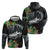 Outrigger Canoe Black Hoodie On The Waves