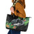 Outrigger Canoe Black Leather Tote Bag On The Waves