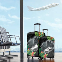 Outrigger Canoe Black Luggage Cover On The Waves LT7 - Polynesian Pride