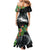 Outrigger Canoe Black Mermaid Dress On The Waves