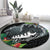 Outrigger Canoe Black Round Carpet On The Waves