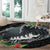 Outrigger Canoe Black Round Carpet On The Waves