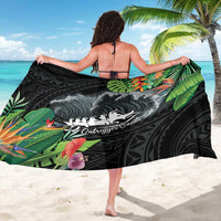 Outrigger Canoe Black Sarong On The Waves