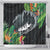 Outrigger Canoe Black Shower Curtain On The Waves