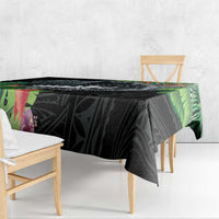 Outrigger Canoe Black Tablecloth On The Waves LT7 - Polynesian Pride