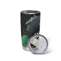 Outrigger Canoe Black Tumbler Cup On The Waves LT7 - Polynesian Pride