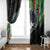 Outrigger Canoe Black Window Curtain On The Waves