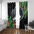 Outrigger Canoe Black Window Curtain On The Waves