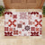 Vintage Hawaii Rubber Doormat Hawaiian Quilt Kapa Mismatch Red LT7 - Polynesian Pride