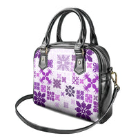 Vintage Hawaii Shoulder Handbag Hawaiian Quilt Kapa Mismatch Purple LT7 - Polynesian Pride