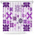 Vintage Hawaii Shower Curtain Hawaiian Quilt Kapa Mismatch Purple LT7 Purple - Polynesian Pride