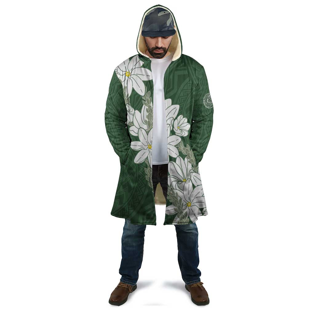 Ia Orana Tahiti Tiare Cloak Sage Green Lei - Polynesian Pride