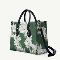 Ia Orana Tahiti Tiare Leather Bag Sage Green Lei - Polynesian Pride