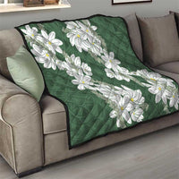 Ia Orana Tahiti Tiare Quilt Sage Green Lei - Polynesian Pride