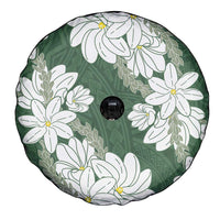 Ia Orana Tahiti Tiare Spare Tire Cover Sage Green Lei - Polynesian Pride