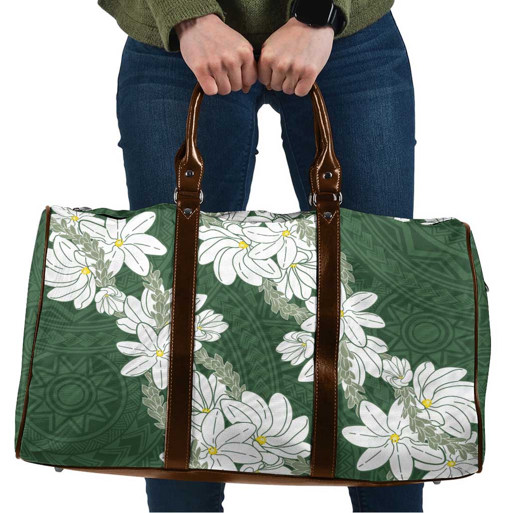 Ia Orana Tahiti Tiare Travel Bag Sage Green Lei - Polynesian Pride
