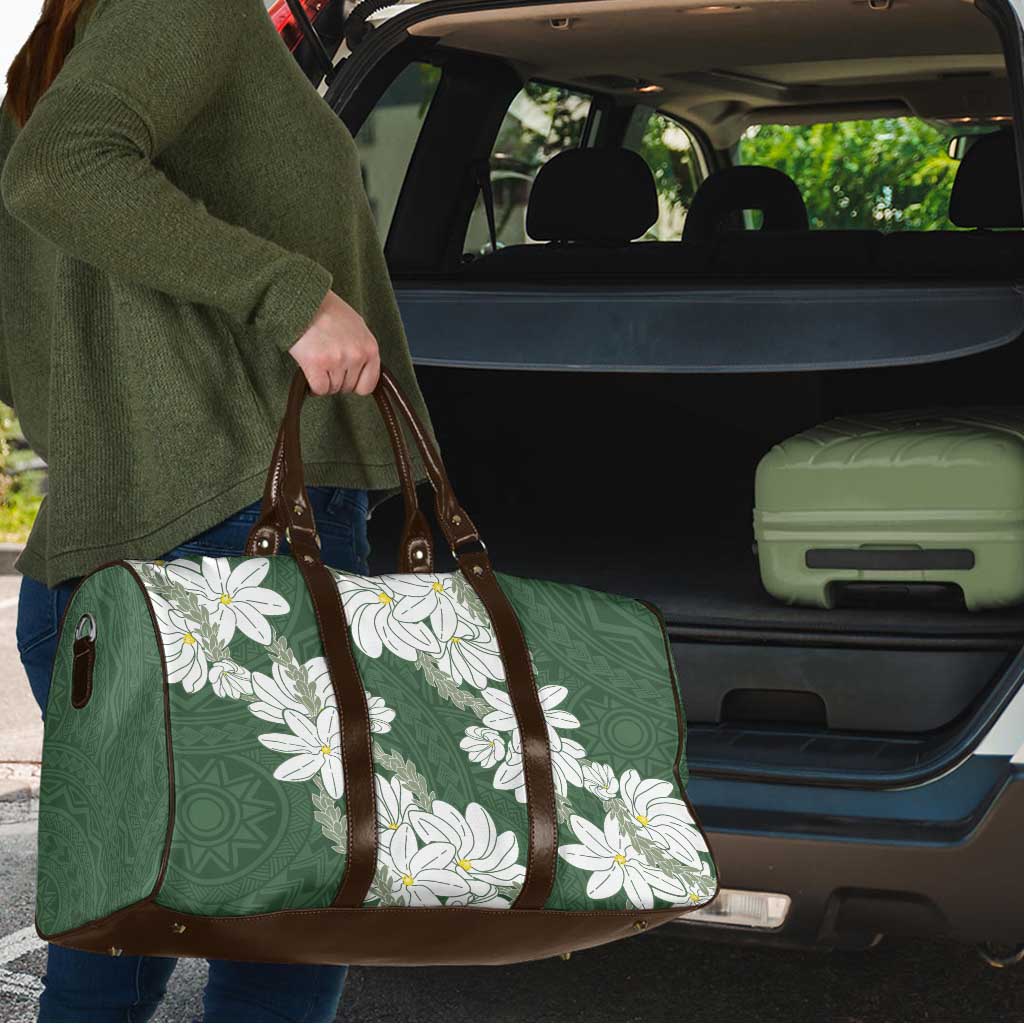Ia Orana Tahiti Tiare Travel Bag Sage Green Lei - Polynesian Pride